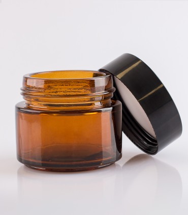 Brown glass jar with lid 100 ml