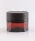 Glass jar Laurence Amber with cap and shive, 50 ml