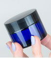 Ele Blue Glastiegel mit Deckel 50 ml