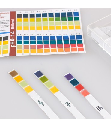pH indicator 1-14 precision, box of 100 strips