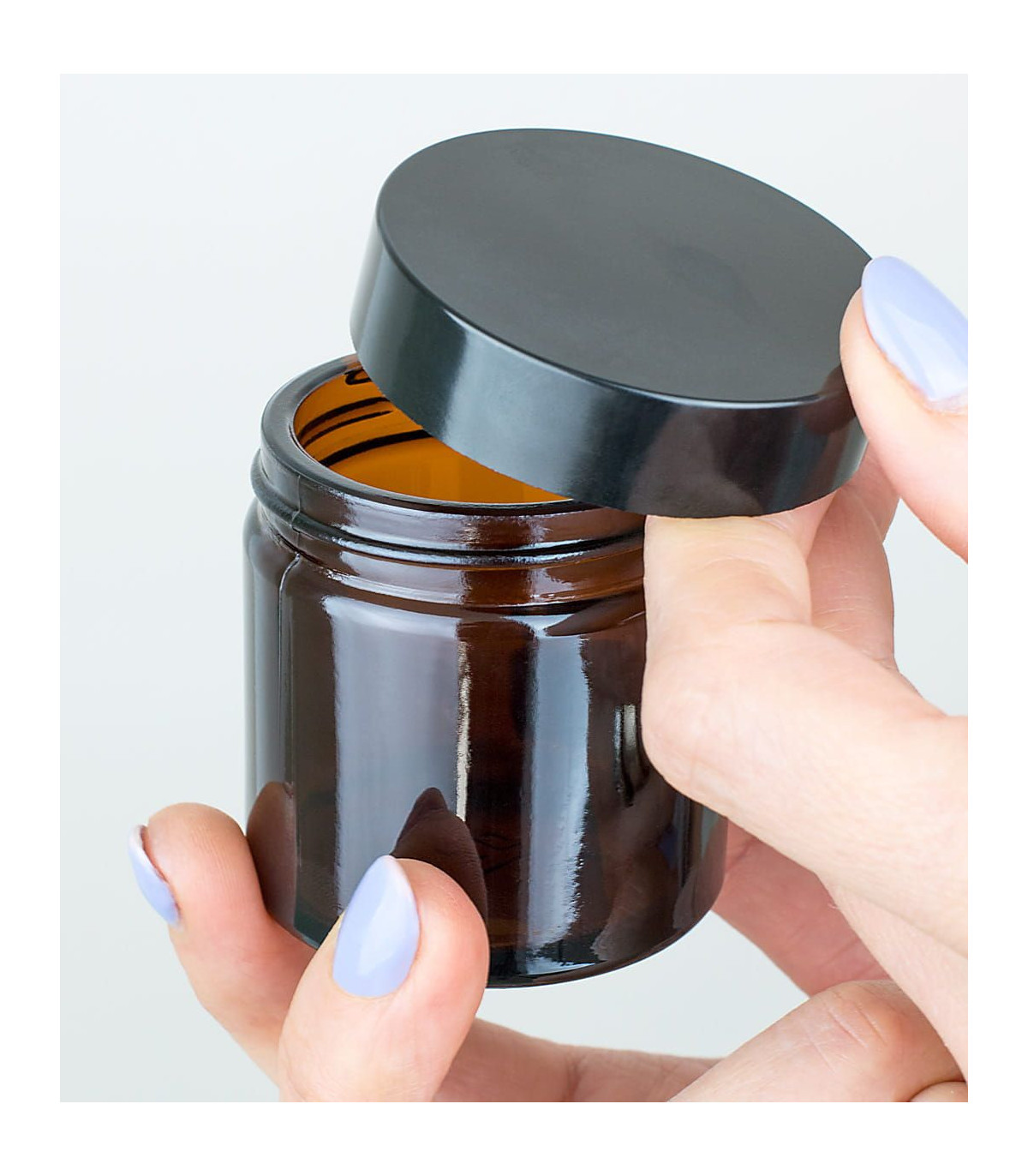 Black lid for Ambra, Clara jars of 60 ml