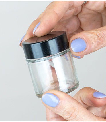 Black lid for Ambra, Clara jars of 30 ml