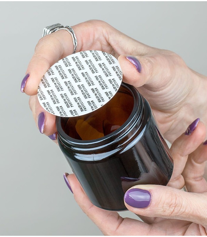 Pressure-sensitive liner for cosmetic jars