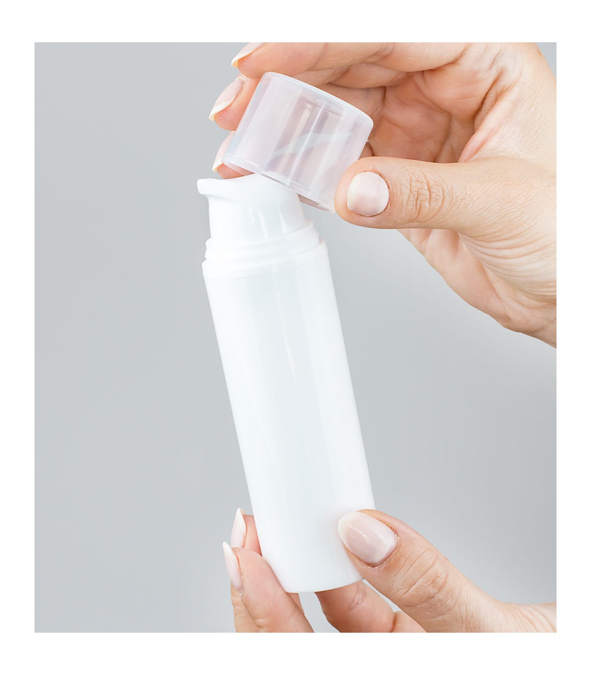 Pump and cap for Airless Lyra White bottles