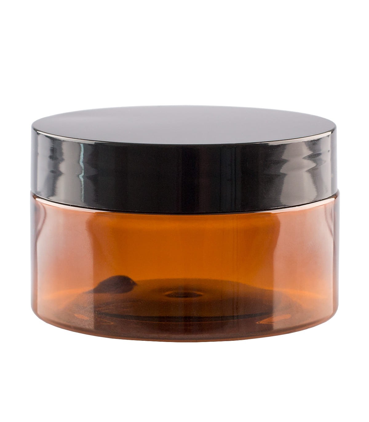 PET jar Brown with black lid, 100 ml